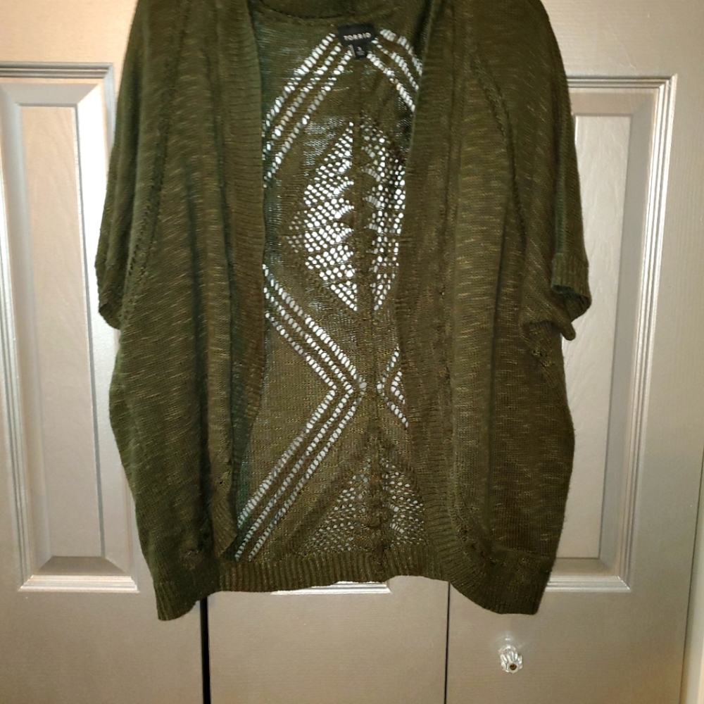 Olive green shrug